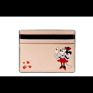 Kate Spade Minnie Mouse X Kate Spade Small Leather Slim Cardholder ID Card Case